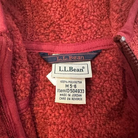 L.L. Bean Kids Red Hooded Jacket - Picture 2 of 5
